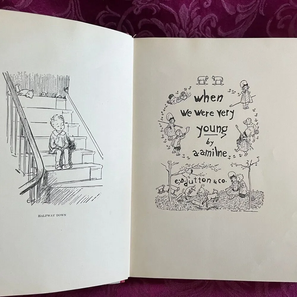 1925 When We Were Very Young by A. A. Milne, Special Holiday Edition, 2nd Print